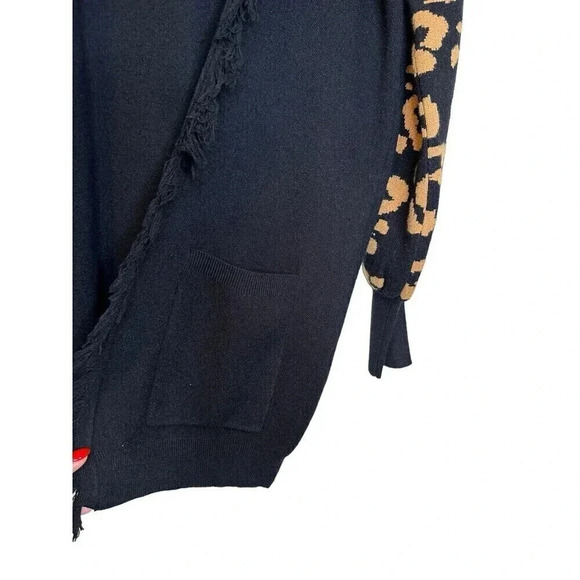 THML ZAMBEZI PUFF SLEEVE LEOPARD PRINT CARDIGAN Size Medium - Picture 7 of 8